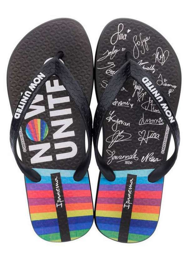 Ipanema - Chinelo Infantil Ipanema Now United Básico Preto
