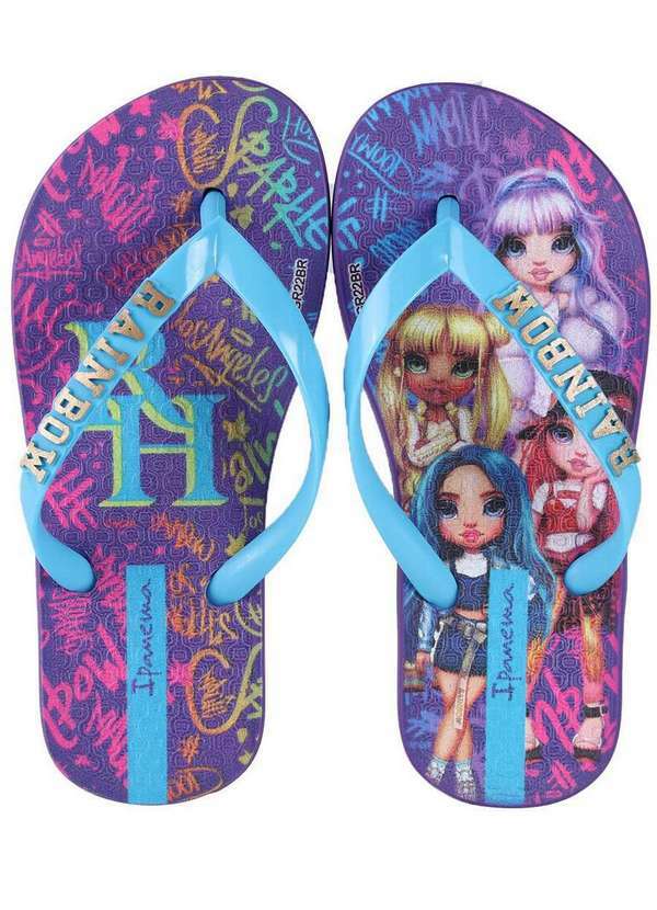 Ipanema - Chinelo Infantil Ipanema Rainbow High Azul