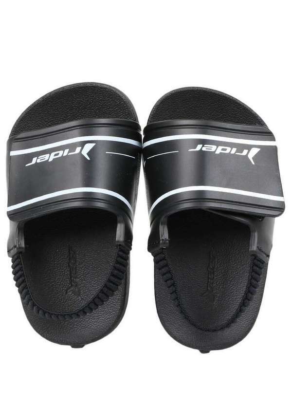 Rider - Chinelo Infantil Rider Full Velcro Preto