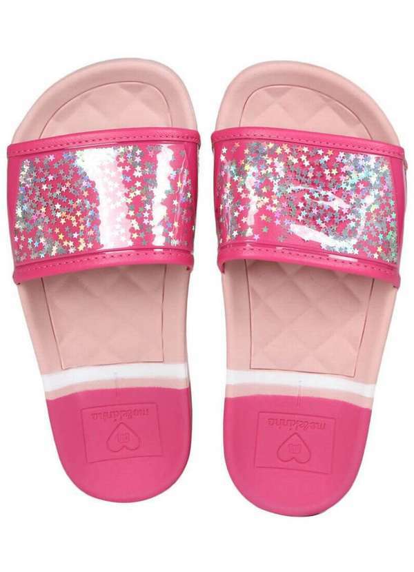 Molekinha - Chinelo Slide Infantil Molekinha Vinil Estrelas Pink