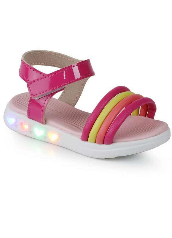 Molekinha - Sandália Flatform Infantil Molekinha Led Fun Pink