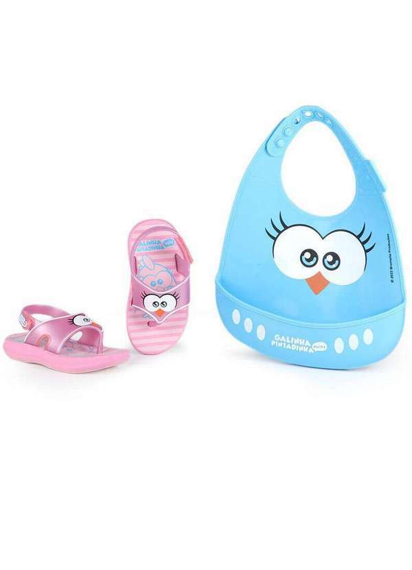 Grendene - Sandália Infantil Grendene Baby Bib Rosa