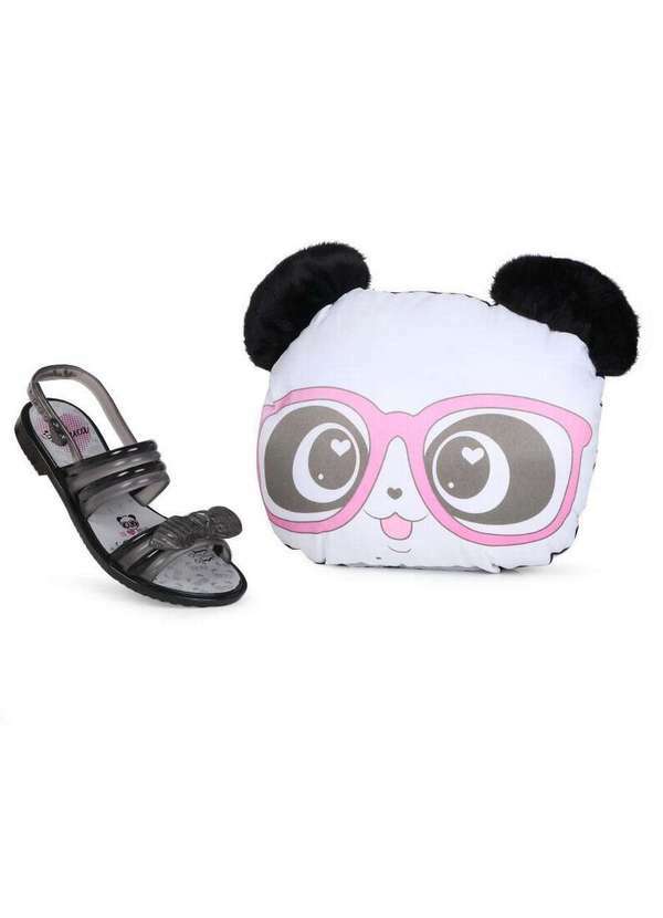 Grendene - Sandália Infantil Grendene Luluca Panda Love Preto
