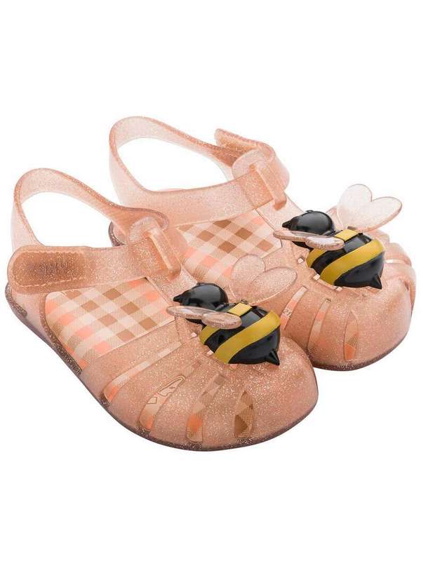 Zaxy - Sandália Infantil Zaxy Abelha e Velcro Bege