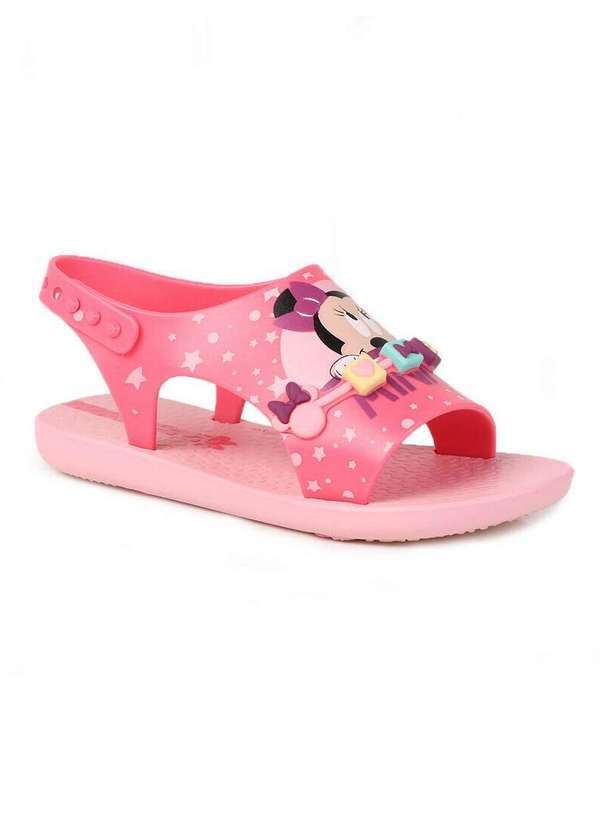 Ipanema - Sandália Rasteira Infantil Ipanema I Love Disney Minnie Rosa
