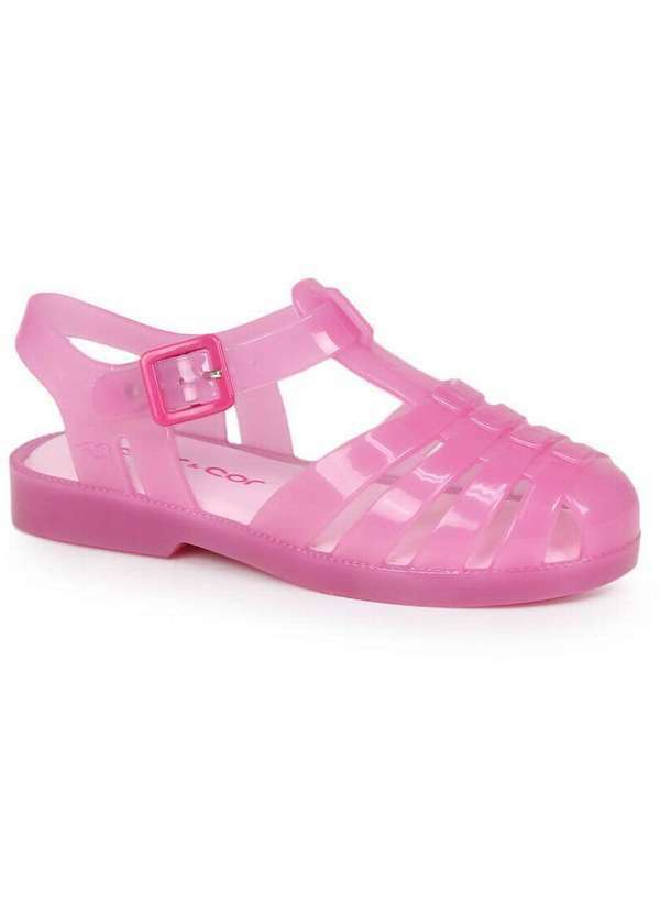 Mar e Cor - Sandália Rasteira Infantil Mar e Cor Baby Aranha Rosa