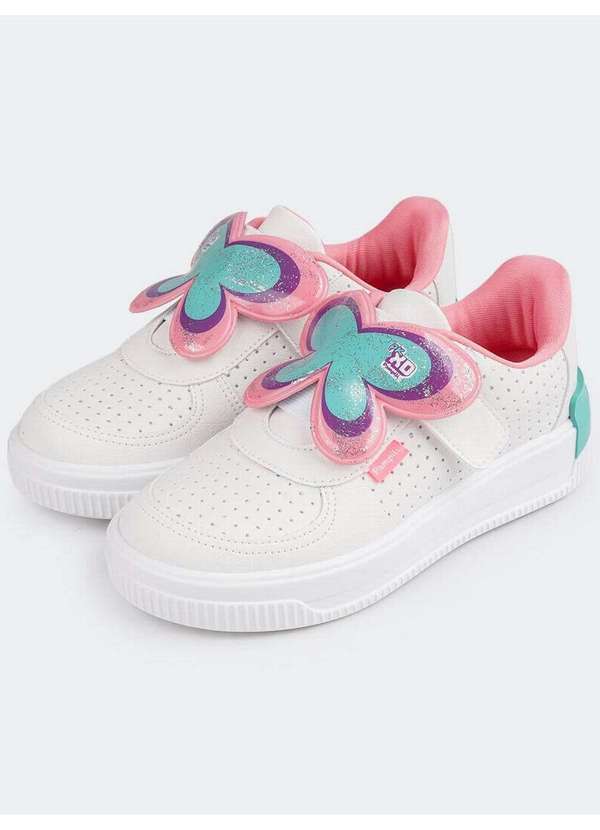 Pampili - Tênis Casual Infantil Pampili Borboleta Branco