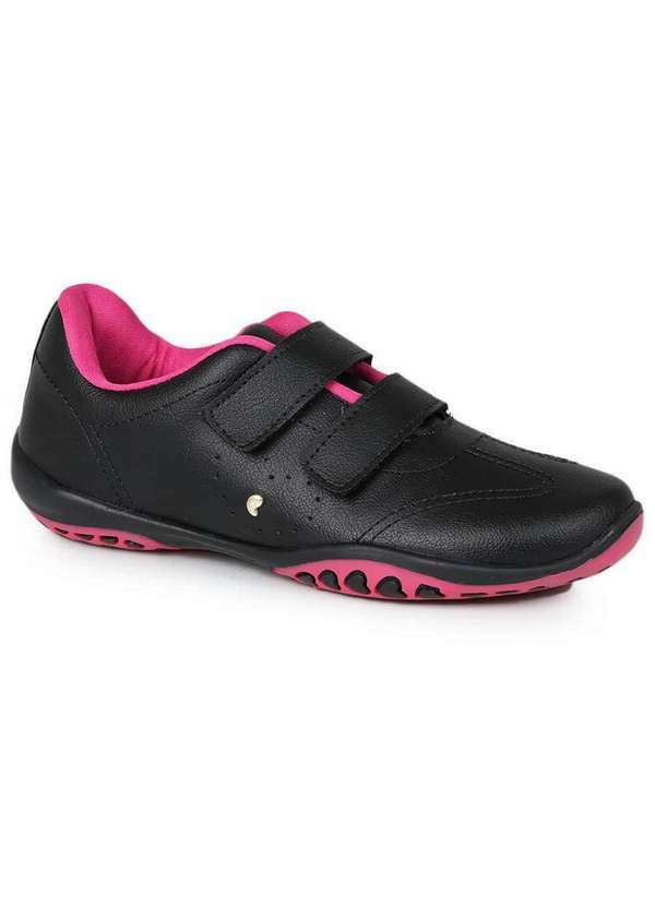 Pampili - Tênis Casual Infantil Pampili Velcro Duplo Preto
