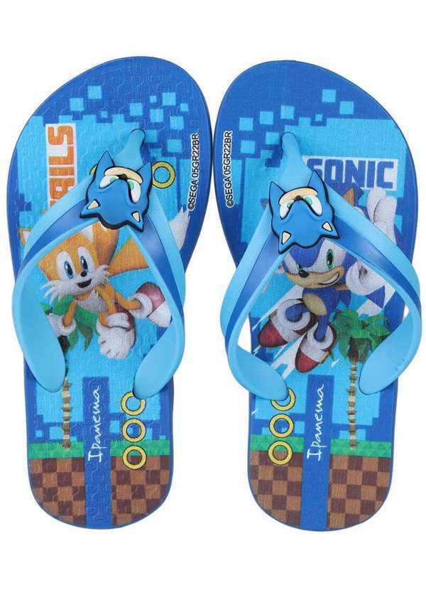 Ipanema - Chinelo Infantil Ipanema Sonic Tails Azul