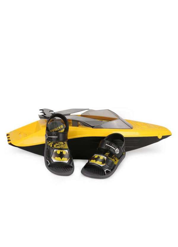 Grendene - Sandália Rasteira Infantil Grendene Batman Boat Preto