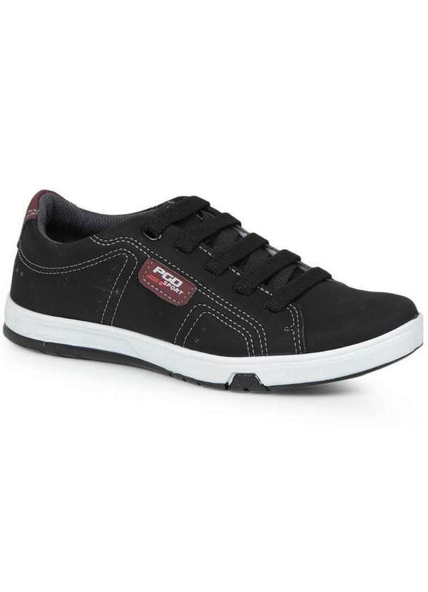 Pegada - Sapatênis Infantil Pegada Atacador Elástico Preto