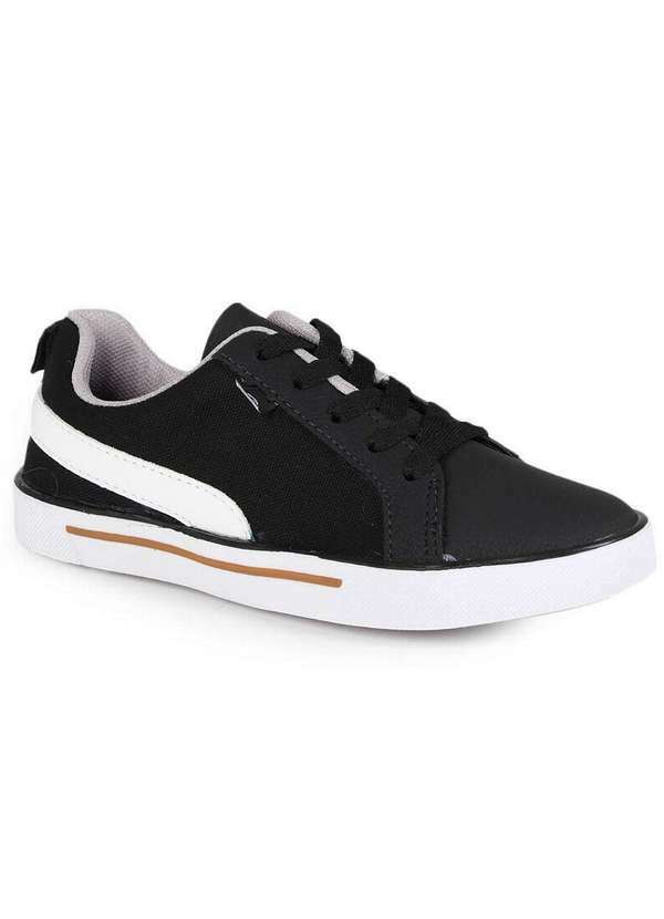 Molekinho - Tênis Casual Infantil Molekinho Básico Skate Preto