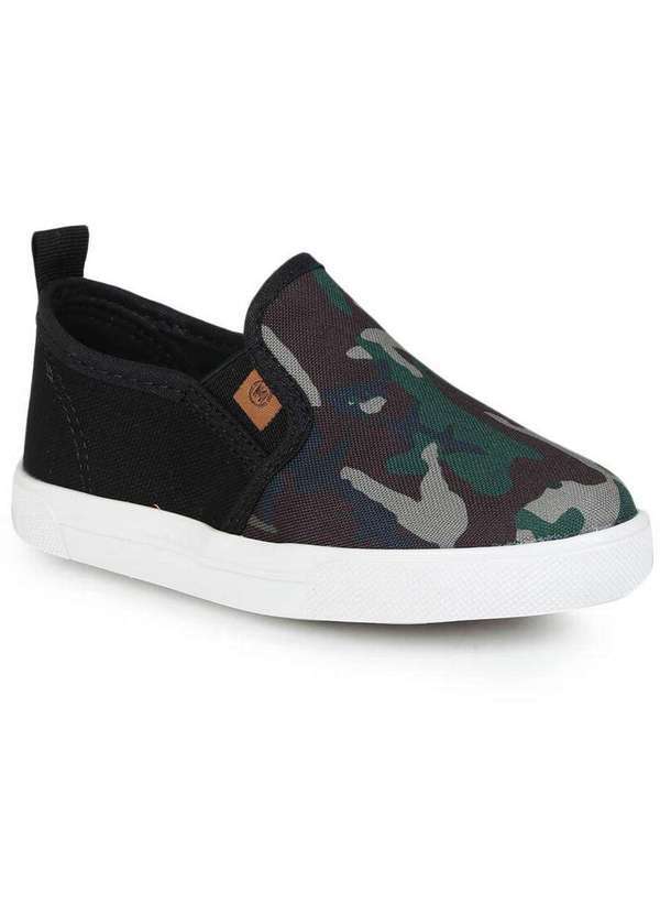 Molekinho - Tênis Casual Infantil Molekinho Slip On Versátil Preto