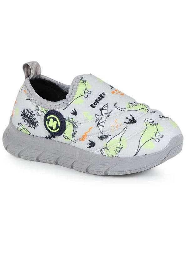Molekinho - Tênis Infantil Molekinho Dinossauros Cinza
