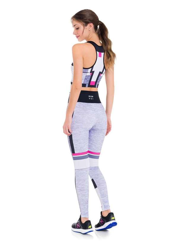 Veggi - Top Alongado Geométrico Cinza 4