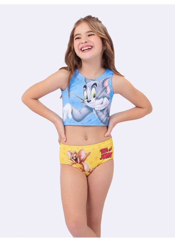 Veggi - Biquini com Proteção Uv 50 Tom And Jerry Azul