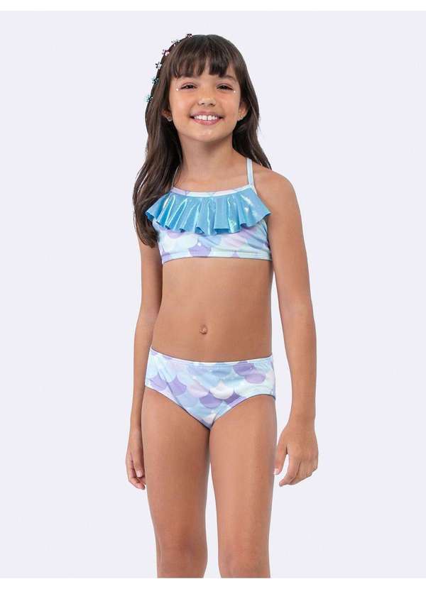 Veggi - Biquini Sereia com Proteção Uv50 Azul