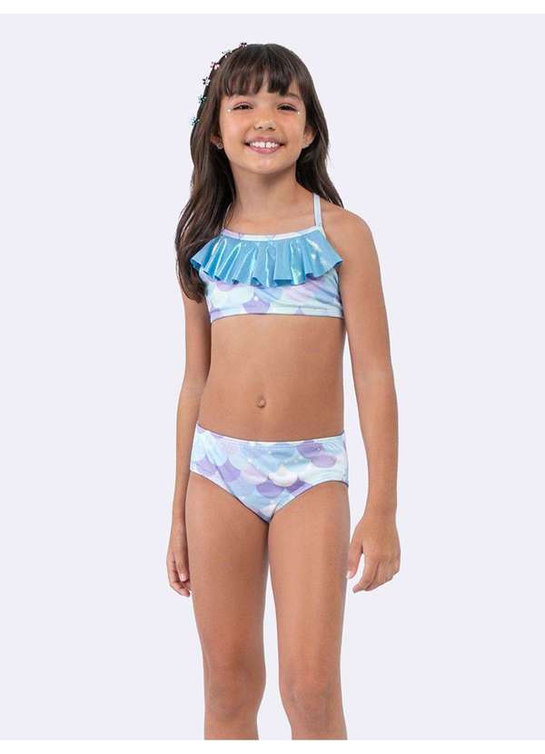 Veggi - Biquini Sereia com Proteção Uv50 Azul 5