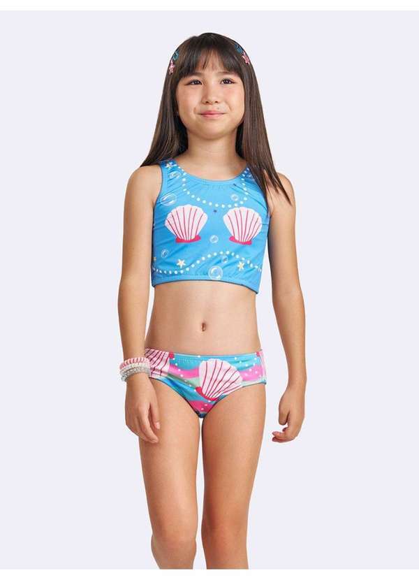 Veggi - Biquini Sereia com Proteção Uv Azul