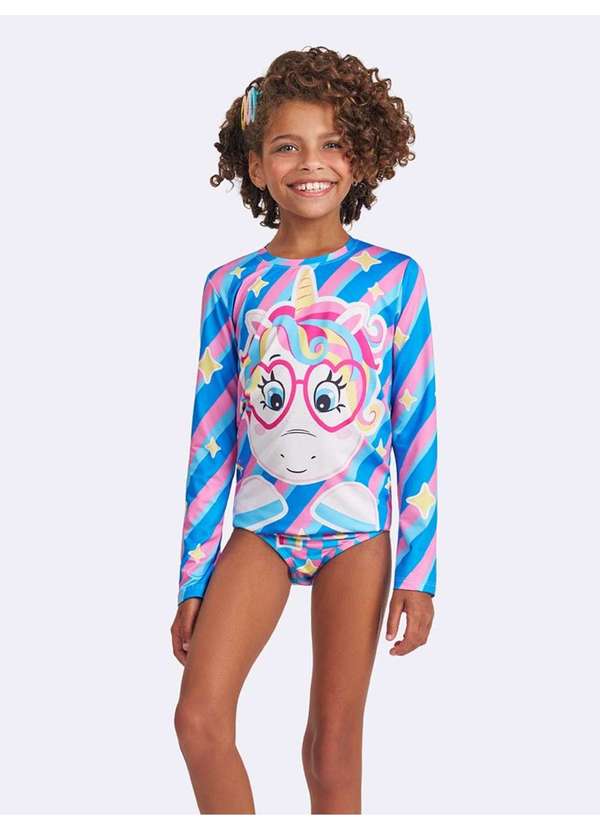 Veggi - Conjunto Uv Unicórnio Magic Stickers Azul