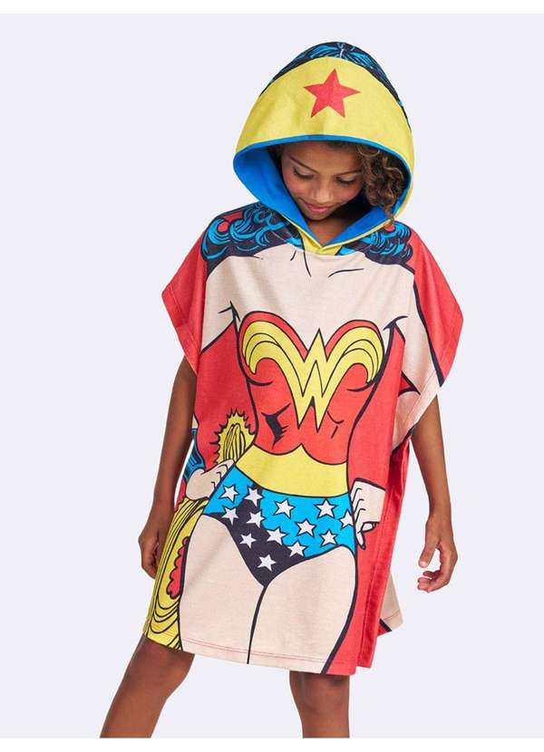 Veggi - Roupão Mulher-Maravilha Vermelho 4
