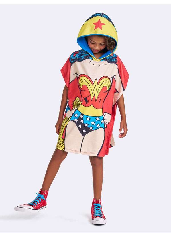 Veggi - Roupão Mulher-Maravilha Vermelho 5