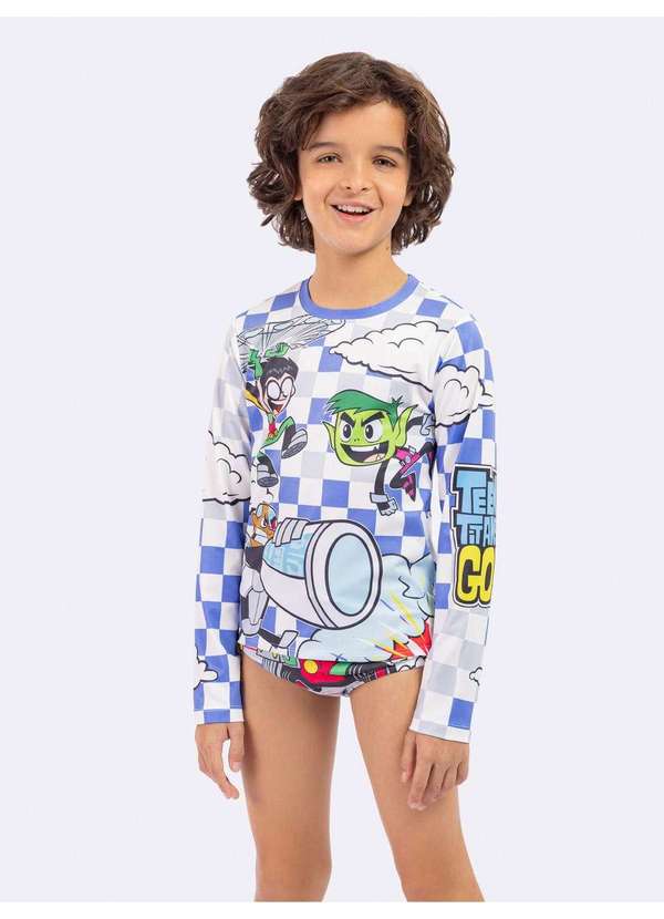 Veggi - Blusa Manga Longa Masculino com Pro Branco