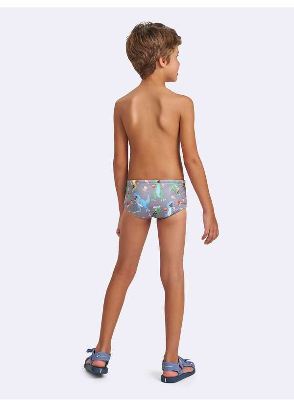 Veggi - Sunga Dino Snacks com Proteção Uv Cinza 3