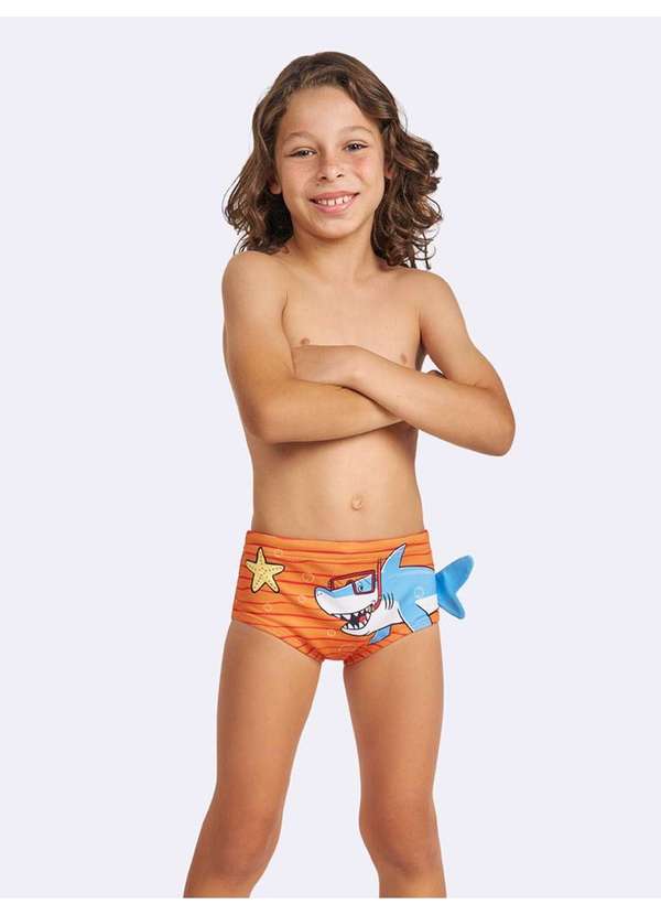 Veggi - Sunga Tubarão com Proteção Uv Laranja