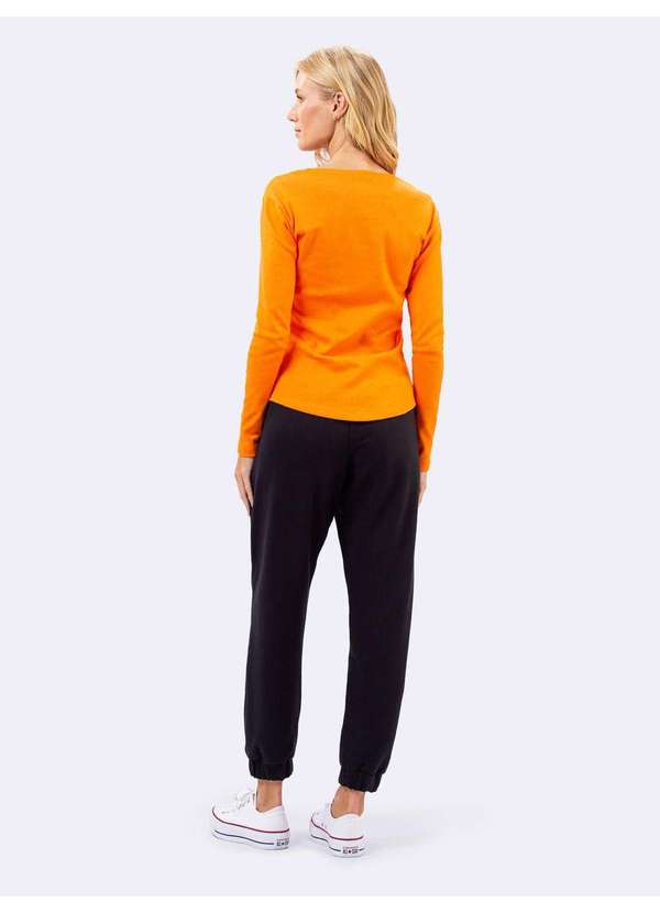 Veggi - Blusa Manga Longa Feminina Laranja Laranja 2