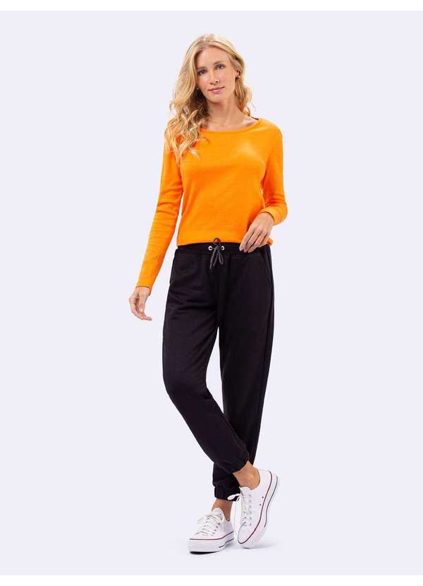Veggi - Blusa Manga Longa Feminina Laranja Laranja 3