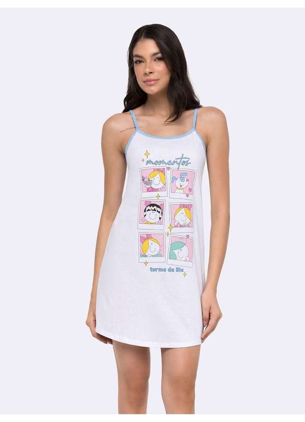 Veggi - Camisola de Alça Turma da Bia Branco