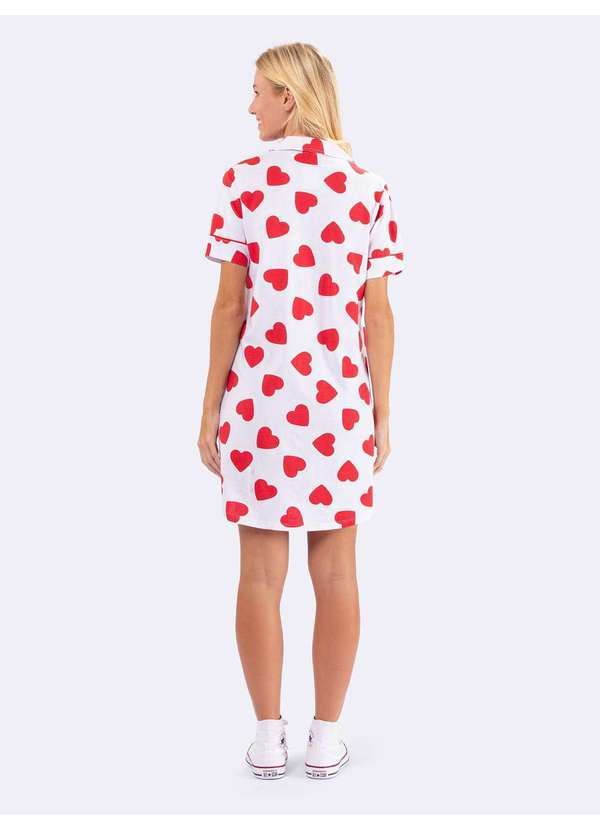 Veggi - Camisola Manga Curta Americana Love Tokyo Branco