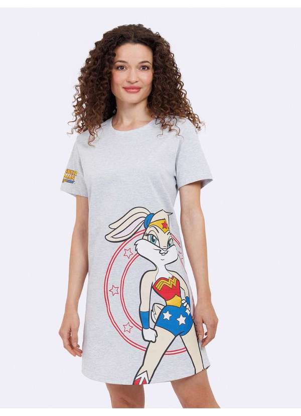 Veggi - Camisola Manga Curta Lola Bunny Cinza
