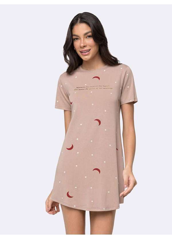 Veggi - Camisola Manga Curta Raízes do Sol Marrom