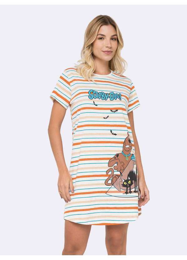 Veggi - Camisola Manga Curta Scooby-Doo Listrada Bege