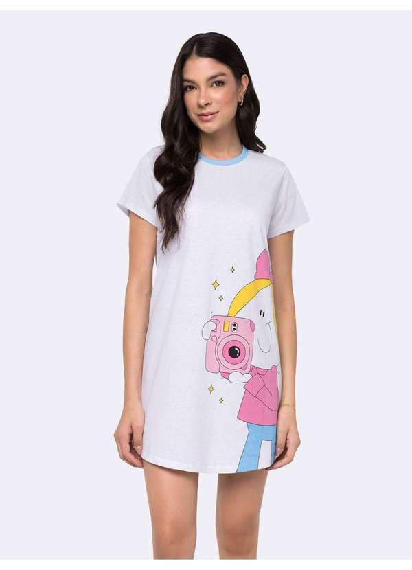 Veggi - Camisola Manga Curta Turma da Bia Branco