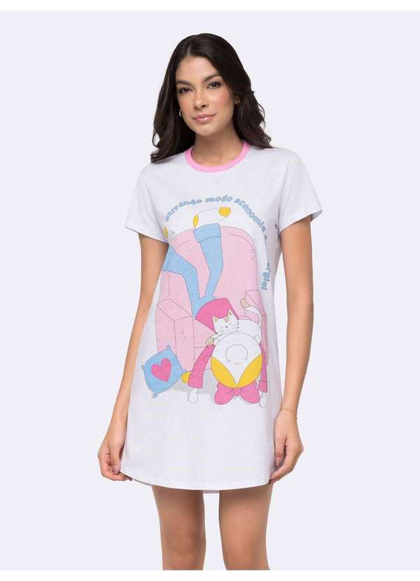 Veggi - Camisola Manga Curta Turma da Bia Branco