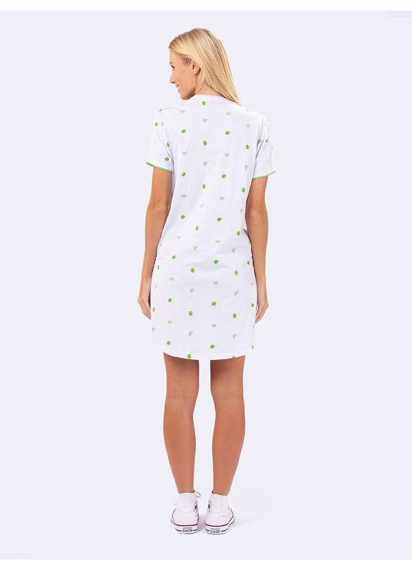 Veggi - Camisola Manga Curta Verde Pool Party Branco