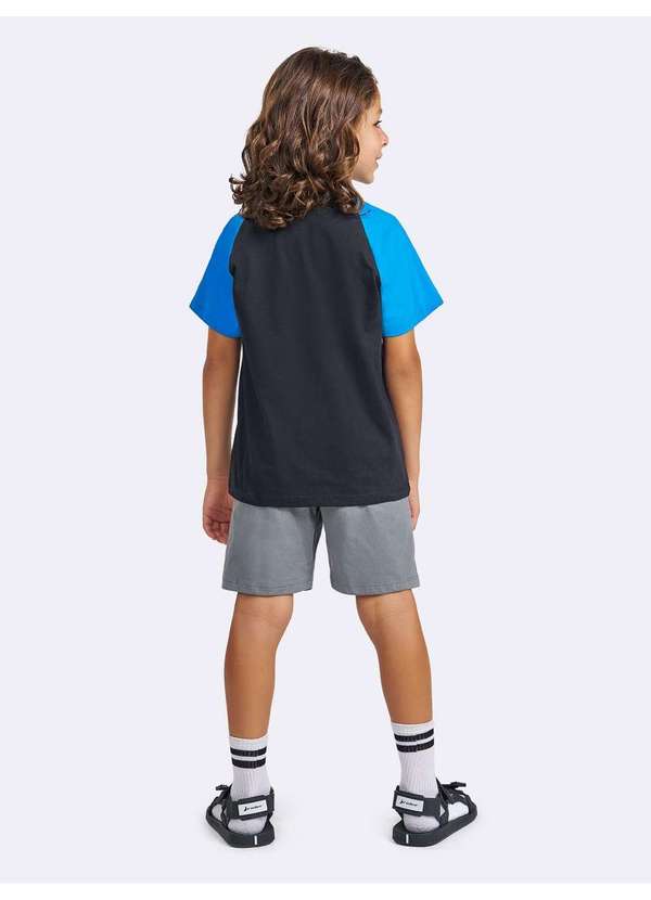 Veggi - Pijama Manga Curta com Capuz Batman Preto 2