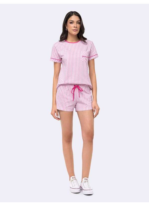 Veggi - Pijama Manga Curta com Short Rosa 4
