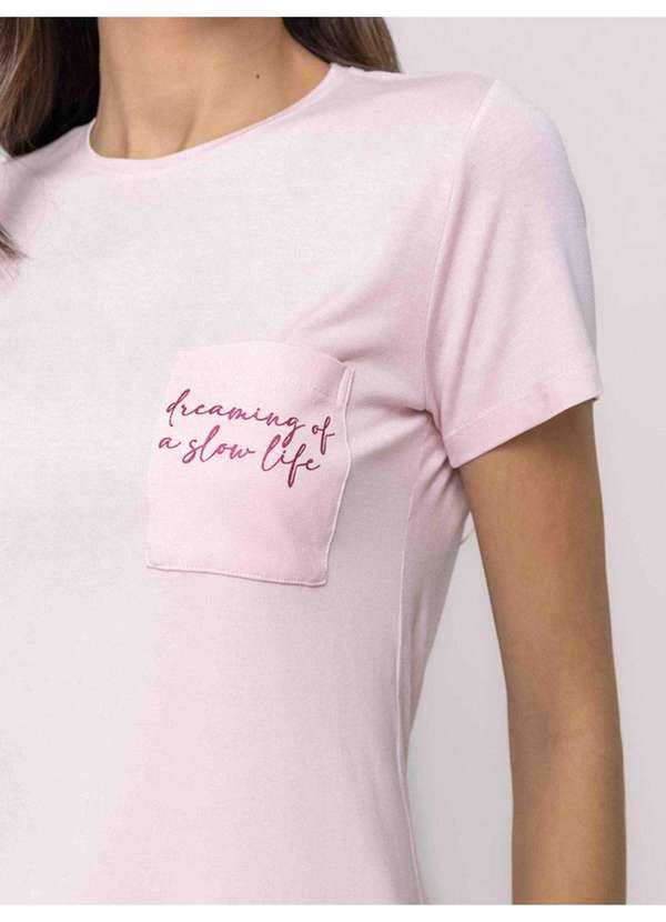 Veggi - Pijama Manga Curta Corações Ao Sol Rosa 3