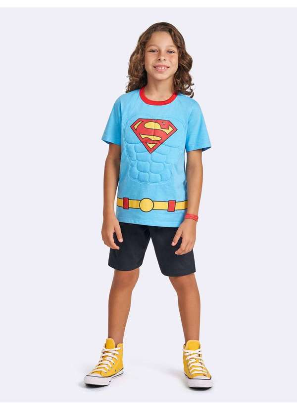 Veggi - Pijama Manga Curta Superman Azul 2