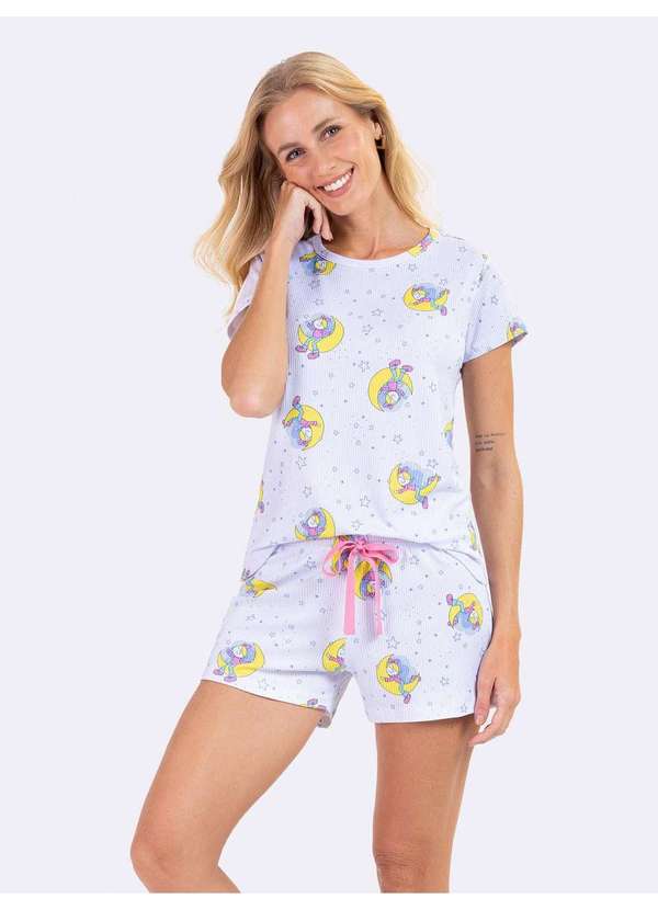 Veggi - Pijama Manga Curta Turma da Bia Dreams Branco 3