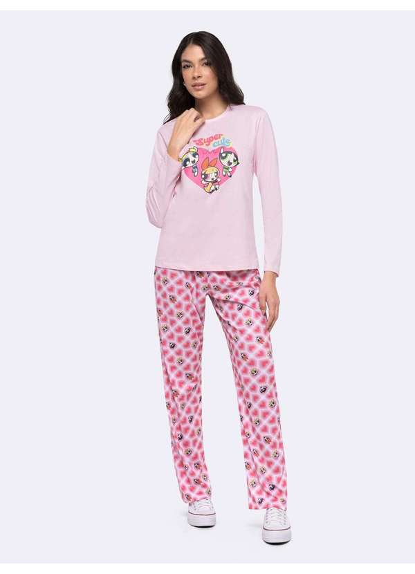Veggi - Pijama Manga Longa as Meninas Superpoderosas Rosa 2