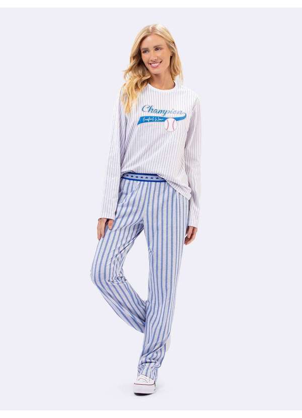 Veggi - Pijama Manga Longa Champion Branco
