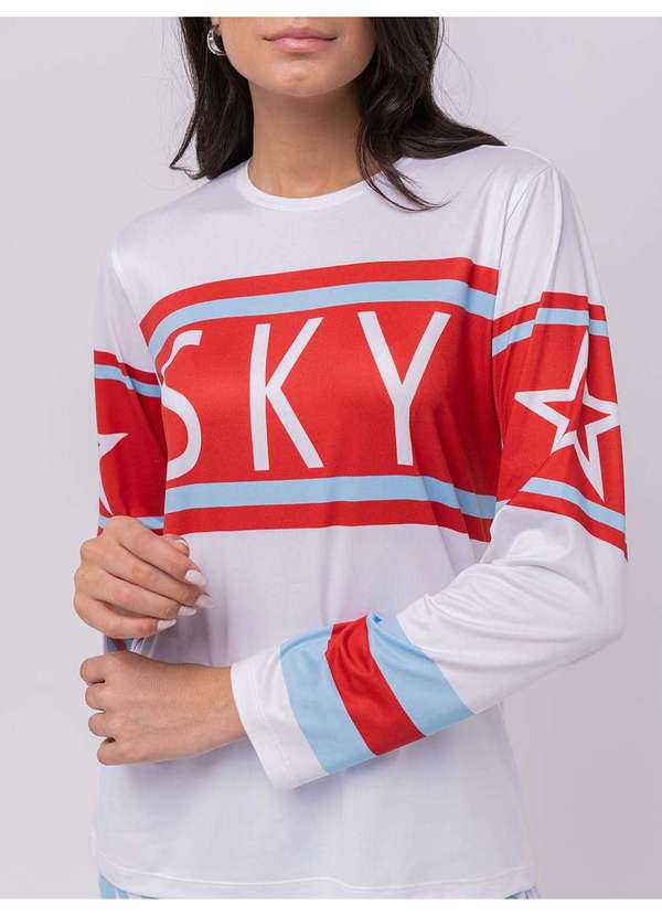 Veggi - Pijama Manga Longa com Calça Sky Branco 3