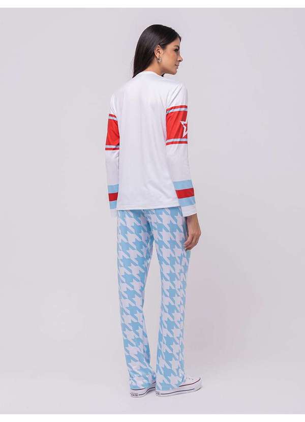 Veggi - Pijama Manga Longa com Calça Sky Branco 4