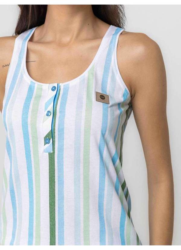 Veggi - Pijama Regata com Abertura Dolce Vita Azul 3