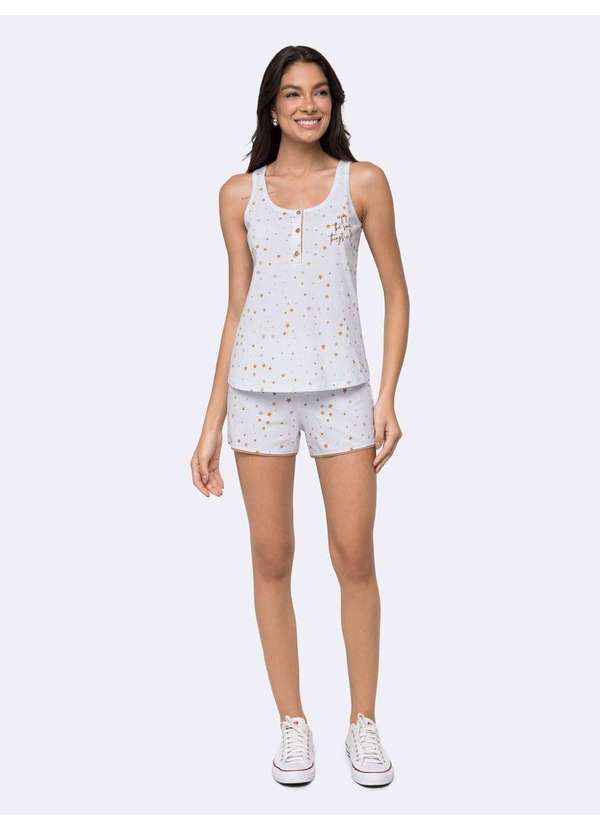 Veggi - Pijama Regata com Abertura Raízes do Sol Branco 2